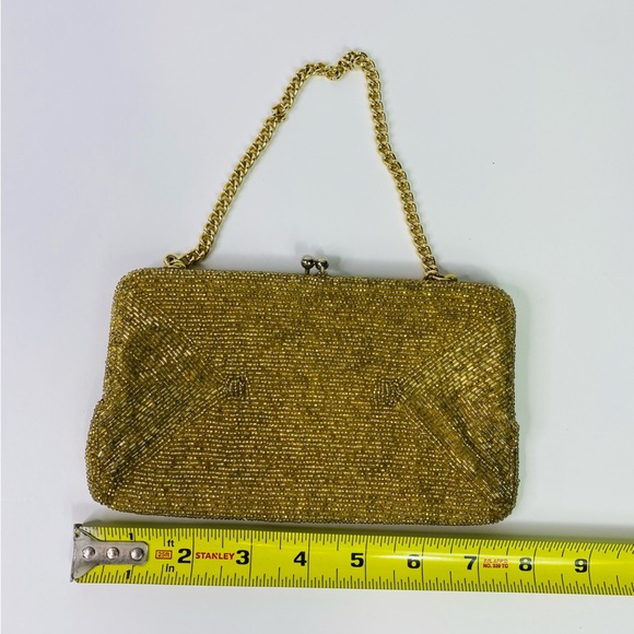 Vintage Walborg Gold Beaded Evening Purse - Picture 9 of 9